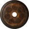 Ekena Millwork Spiral Ceiling Medallion (Fits Canopies up to 4"), Hand-Painted Rust, 25 1/4"OD x 4"ID x 2"P CM25SPRUS - alternate 1
